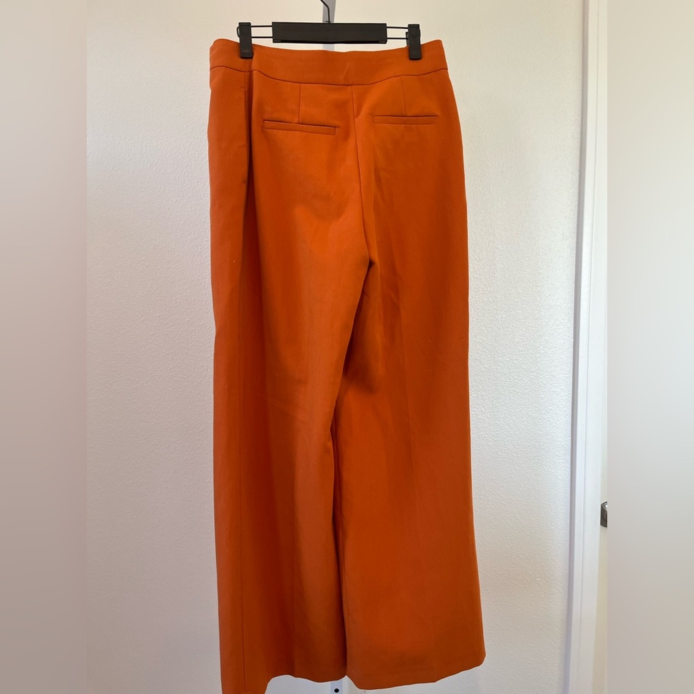 Zara Vibrant Orange Wide-Leg Pants - Picture 5 of 5
